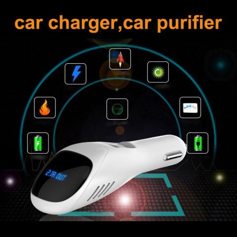 Multi function car charger car air purifier ionizer with usb mini air purifier for car