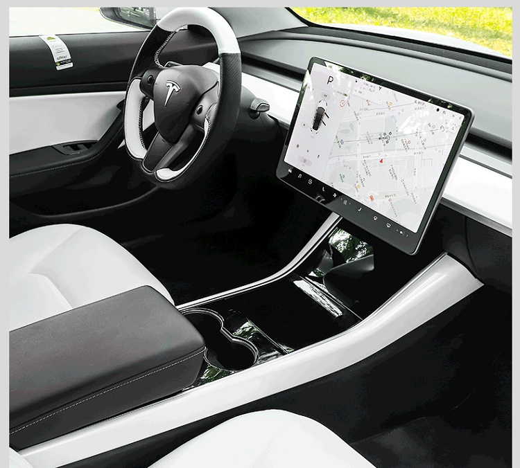 Car-console-broadside-decoration-stripe-cover-for-tesla-model-3