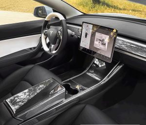 Car-console-broadside-decoration-stripe-cover-for-tesla-model-3